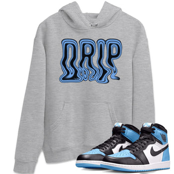 Air Jordan 1 Retro High OG UNC Toe Shirt to match Jordans Drip Sneaker Tees 1s UNC Toe SNRT Sneaker Release Tees Crew Neck T-Shirts Heather Grey 1