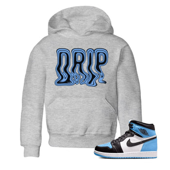 Air Jordan 1 Retro High OG UNC Toe Shirt to match Jordans Drip Sneaker Tees 1s UNC Toe SNRT Sneaker Release Tees Kids and Baby Tees Heather Grey 1