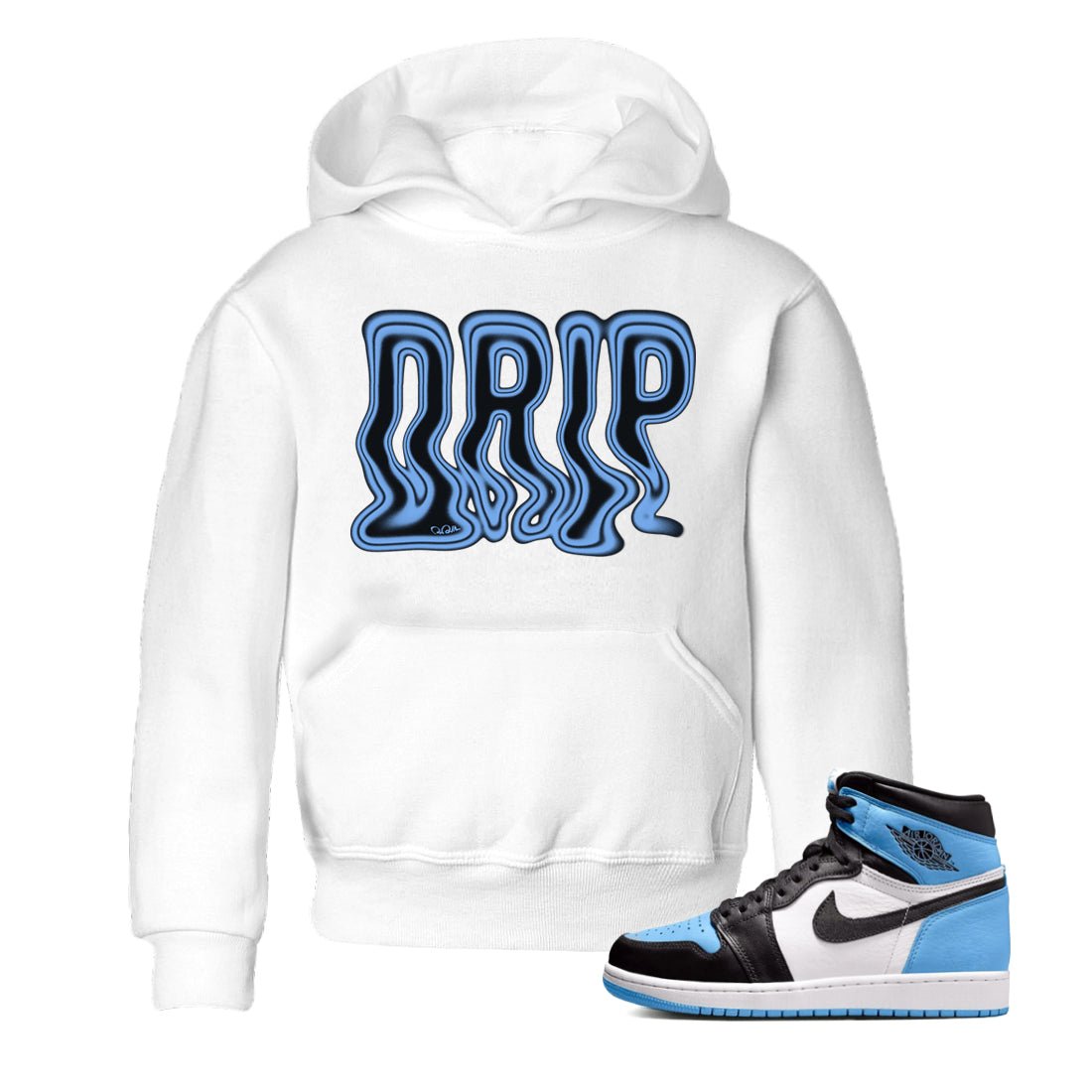 Air Jordan 1 Retro High OG UNC Toe Shirt to match Jordans Drip Sneaker Tees 1s UNC Toe SNRT Sneaker Release Tees Kids and Baby Tees White 1