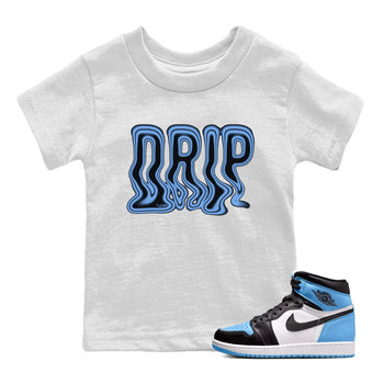 Air Jordan 1 Retro High OG UNC Toe Shirt to match Jordans Drip Sneaker Tees 1s UNC Toe SNRT Sneaker Release Tees Kids and Baby Tees White 1