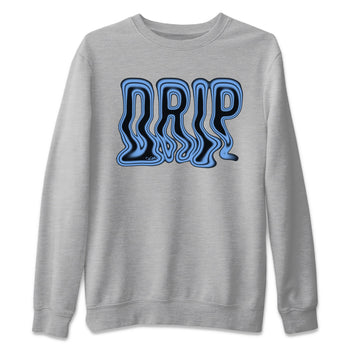 Air Jordan 1 Retro High OG UNC Toe Shirt to match Jordans Drip Sneaker Tees 1s UNC Toe SNRT Sneaker Release Tees Crew Neck T-Shirts Heather Grey 2