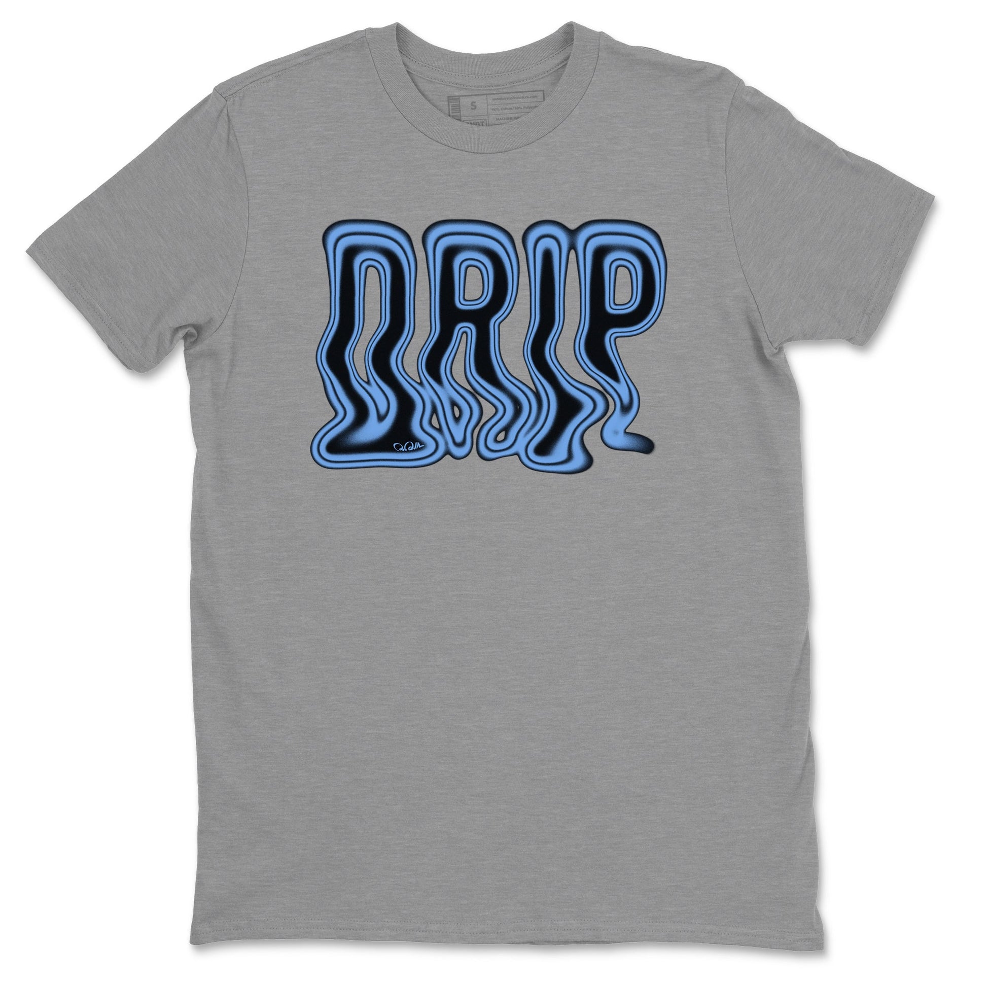 Air Jordan 1 Retro High OG UNC Toe Shirt to match Jordans Drip Sneaker Tees 1s UNC Toe SNRT Sneaker Release Tees Crew Neck T-Shirts Heather Grey 2