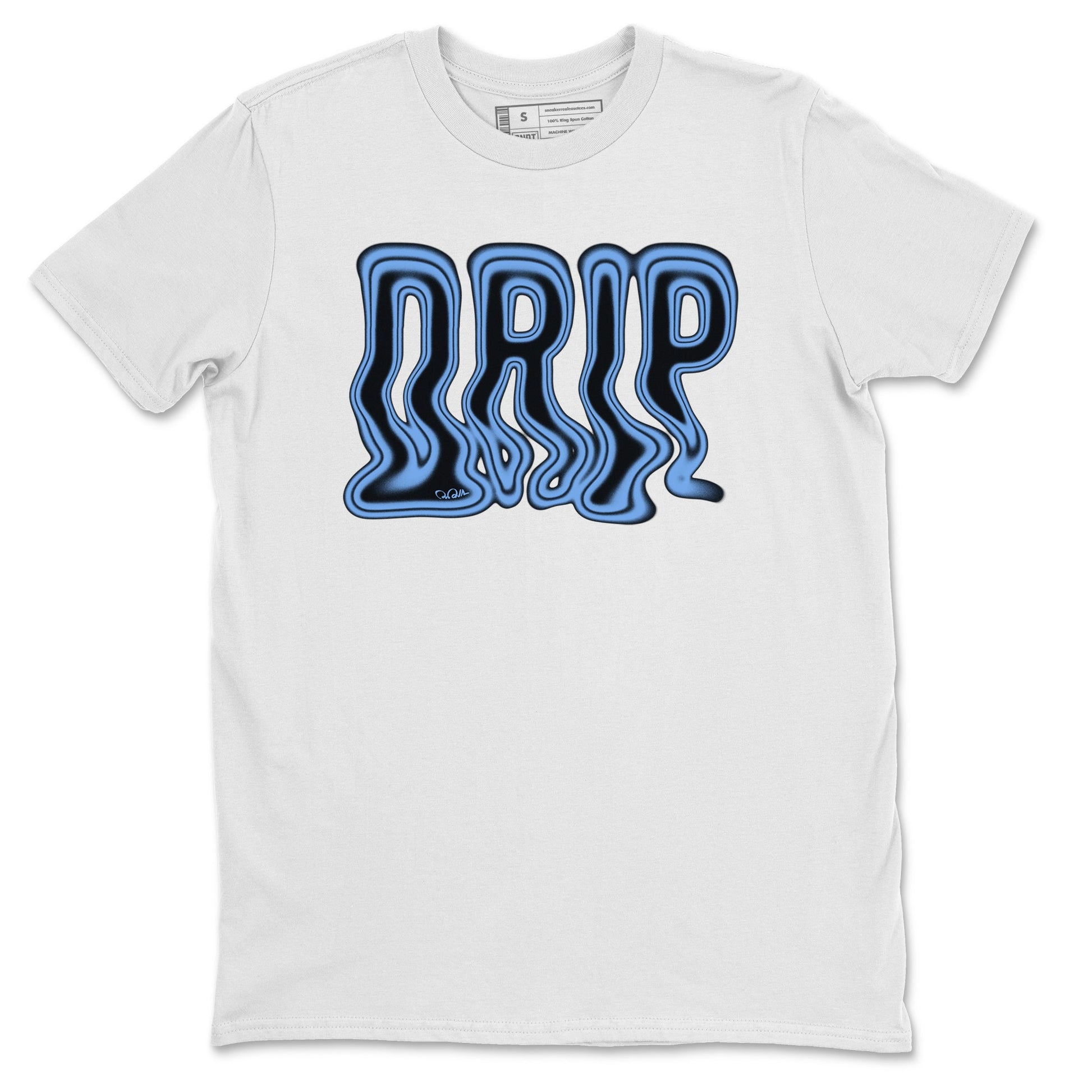 Air Jordan 1 Retro High OG UNC Toe Shirt to match Jordans Drip Sneaker Tees 1s UNC Toe SNRT Sneaker Release Tees Crew Neck T-Shirts White 2