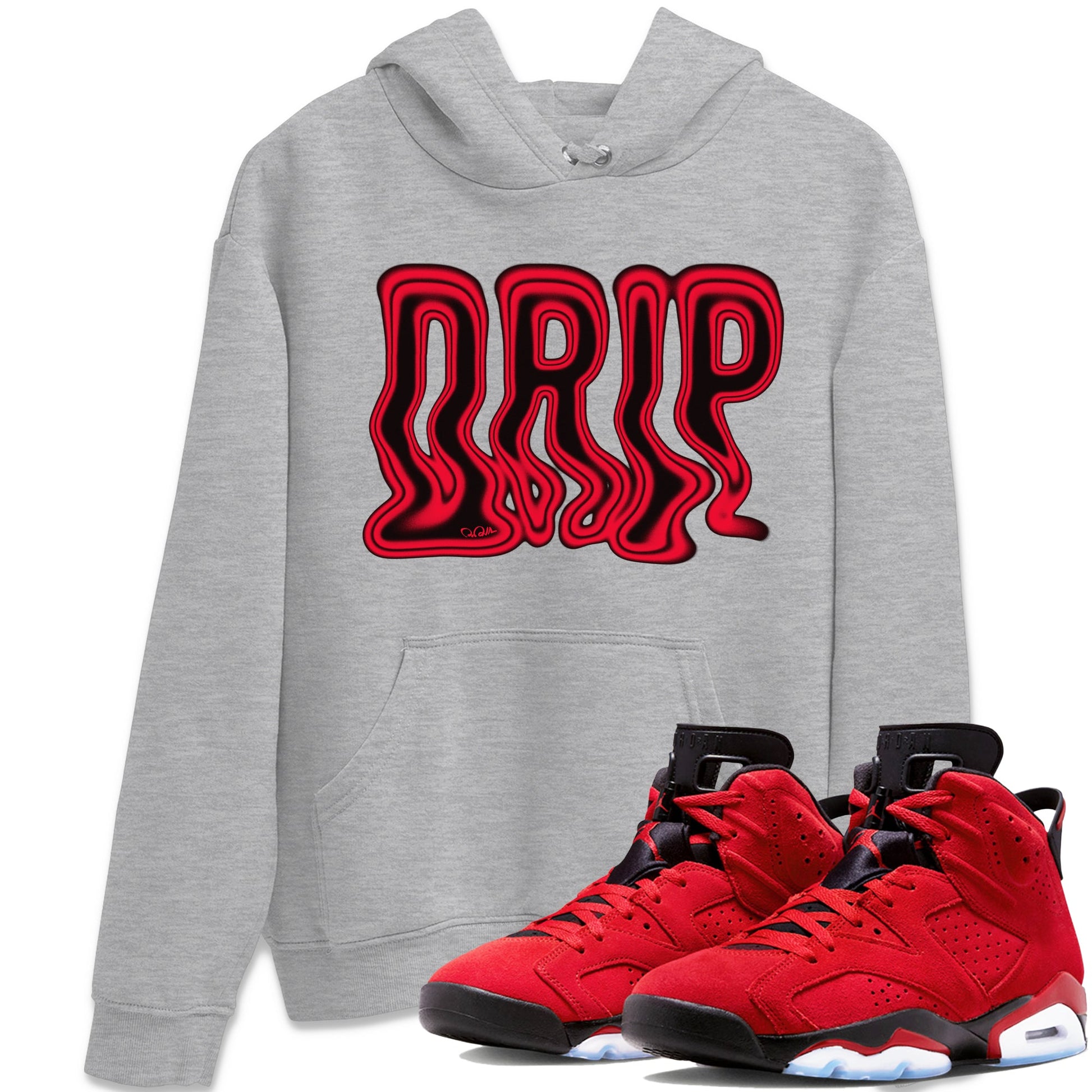 Air Jordan 6 Toro Bravo Sneaker Match Tees Drip Sneaker Tees 3D Graphic Design Shirts AJ6 Toro Bravo Sneaker Release Tees Unisex Shirts Heather Grey 1