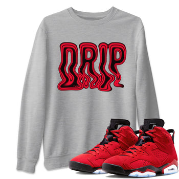Air Jordan 6 Toro Bravo Sneaker Match Tees Drip Sneaker Tees 3D Graphic Design Shirts AJ6 Toro Bravo Sneaker Release Tees Unisex Shirts Heather Grey 1