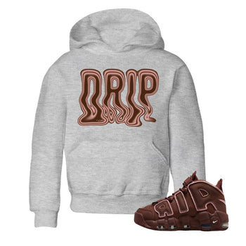 Air More Uptempo Valentines Day Sneaker Match Tees Drip Sneaker Tees Nike Uptempo Valentines Day Sneaker Release Tees Kids Shirts Heather Grey 1