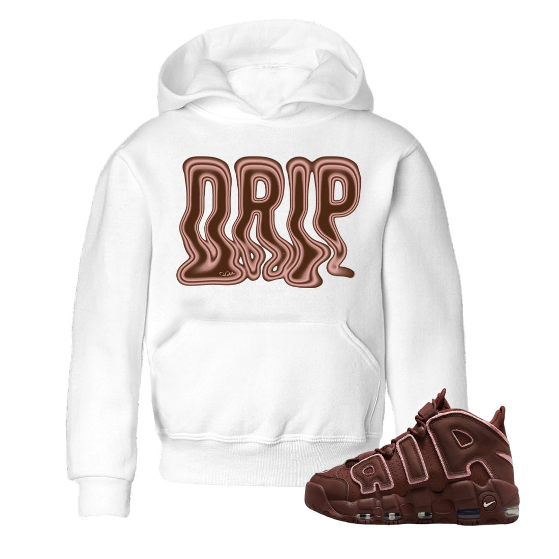 Air More Uptempo Valentines Day Sneaker Match Tees Drip Sneaker Tees Nike Uptempo Valentines Day Sneaker Release Tees Kids Shirts White 1