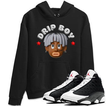 Air Jordan 13 Black Flint Sneaker Match Tees Drip Boy Sneaker Tees AJ13 Retro Black Flint Sneaker Release Tees Unisex Shirts Black 1