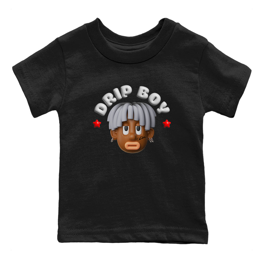 Air Jordan 13 Black Flint Sneaker Match Tees Drip Boy Sneaker Tees AJ13 Retro Black Flint Sneaker Release Tees Kids Shirts Black 2