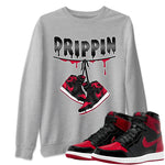 Jordan 1 Bred Patent Sneaker Match Tees Drippin Sneaker Tees Jordan 1 Bred Patent Sneaker Release Tees Unisex Shirts