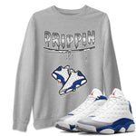 Jordan 13 French Blue Sneaker Match Tees Drippin Sneaker Tees Jordan 13 French Blue Sneaker Release Tees Unisex Shirts