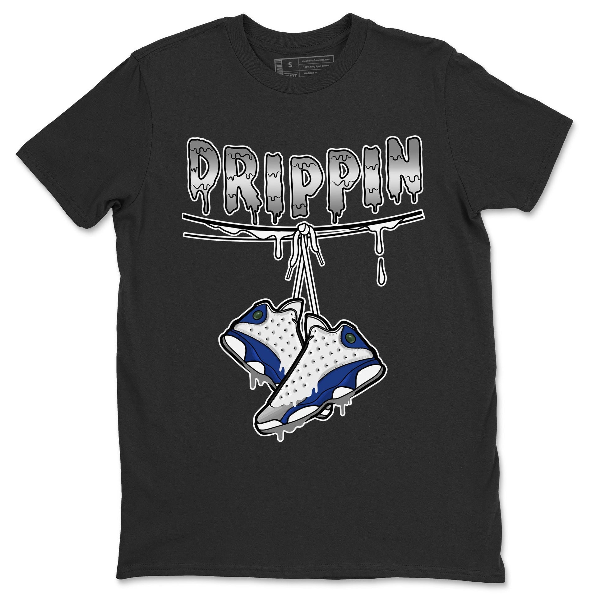 Jordan 13 French Blue Sneaker Match Tees Drippin Sneaker Tees Jordan 13 French Blue Sneaker Release Tees Unisex Shirts