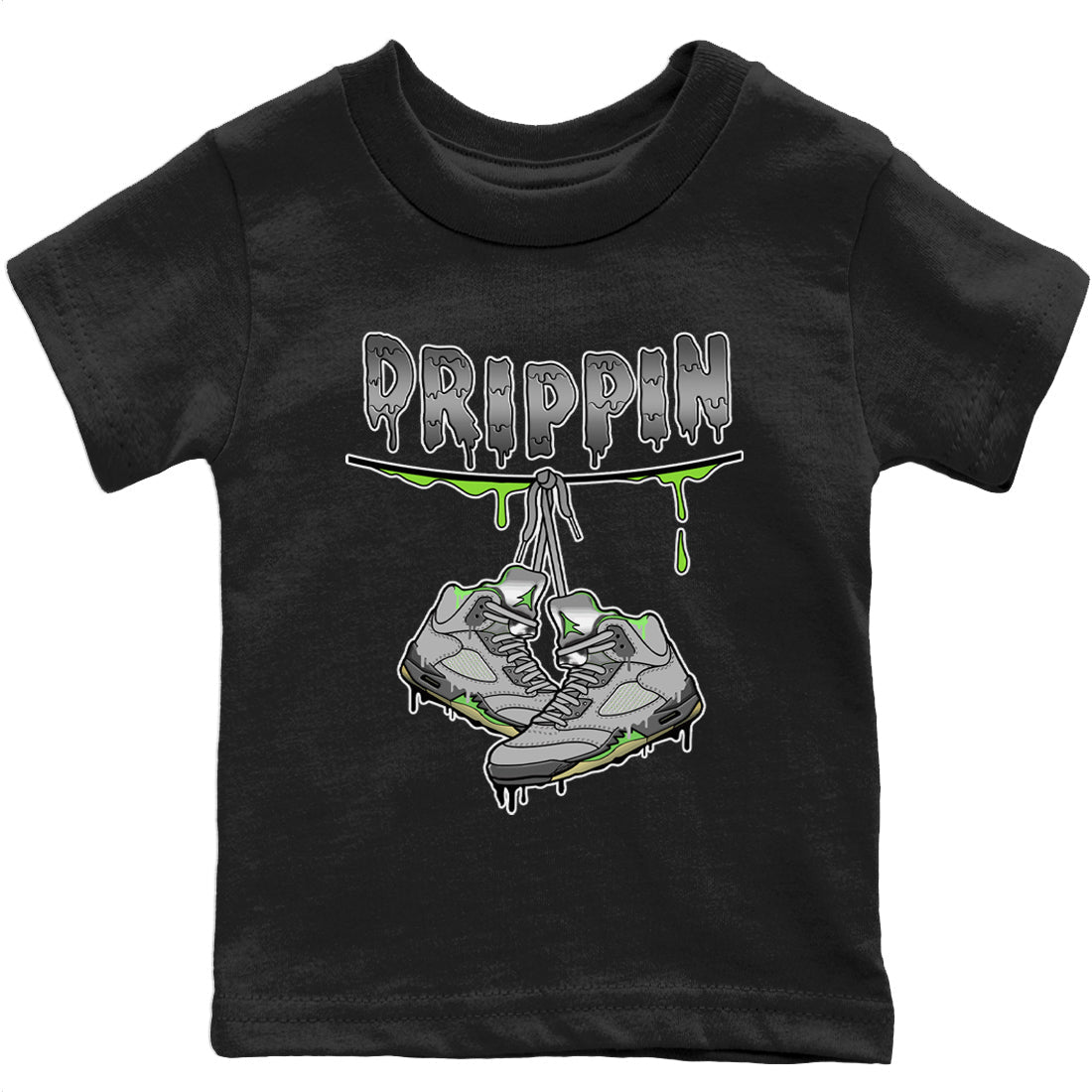 Jordan 5 Green Bean Sneaker Match Tees Drippin Sneaker Tees Jordan 5 Green Bean Sneaker Release Tees Kids Shirts