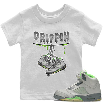 Jordan 5 Green Bean Sneaker Match Tees Drippin Sneaker Tees Jordan 5 Green Bean Sneaker Release Tees Kids Shirts
