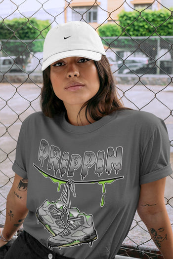 Jordan 5 Green Bean Sneaker Match Tees Drippin Sneaker Tees Jordan 5 Green Bean Sneaker Release Tees Unisex Shirts
