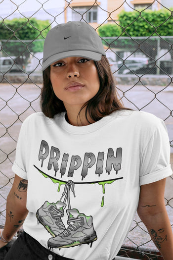 Jordan 5 Green Bean Sneaker Match Tees Drippin Sneaker Tees Jordan 5 Green Bean Sneaker Release Tees Unisex Shirts