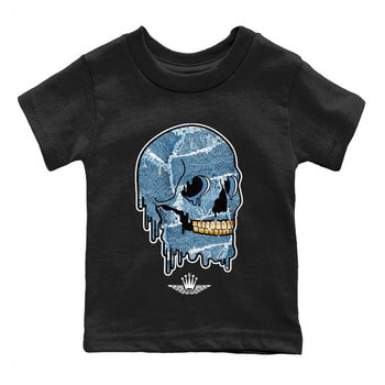 Jordan 1 Denim unique Halloween sneaker tee Dripping Camo Skull Sneaker Tees Jordan 1 Denim Sneaker Release Tees Kids Shirts