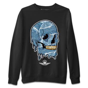 Jordan 1 Denim unique Halloween sneaker tee Dripping Camo Skull Sneaker Tees Jordan 1 Denim Sneaker Release Tees Unisex Shirts