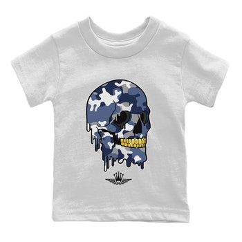 Jordan 11 Midnight Navy unique Halloween sneaker tee Dripping Camo Skull Sneaker Tees Jordan 11 Midnight Navy Sneaker Release Tees Kids Shirts