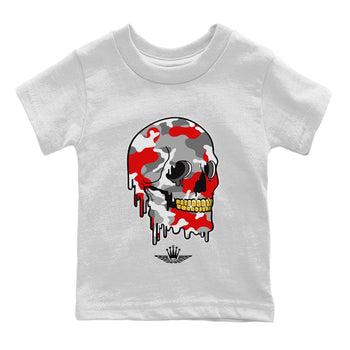 Jordan 9 Fire Red unique Halloween sneaker tee Dripping Camo Skull Sneaker Tees Jordan 9 Fire Red Sneaker Release Tees Kids Shirts