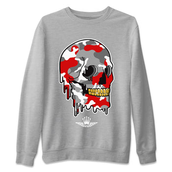 Jordan 9 Fire Red unique Halloween sneaker tee Dripping Camo Skull Sneaker Tees Jordan 9 Fire Red Sneaker Release Tees Unisex Shirts