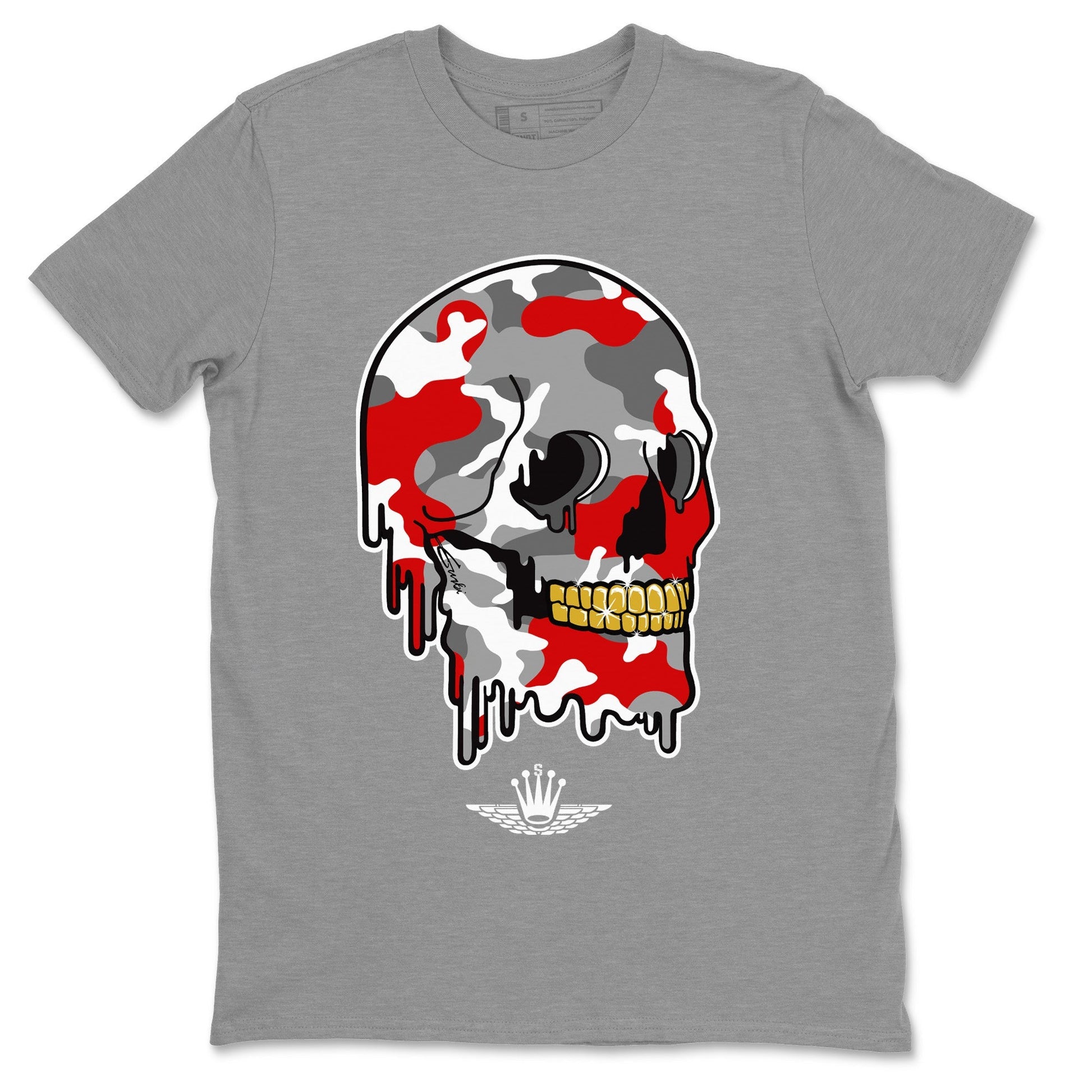 Jordan 9 Fire Red unique Halloween sneaker tee Dripping Camo Skull Sneaker Tees Jordan 9 Fire Red Sneaker Release Tees Unisex Shirts