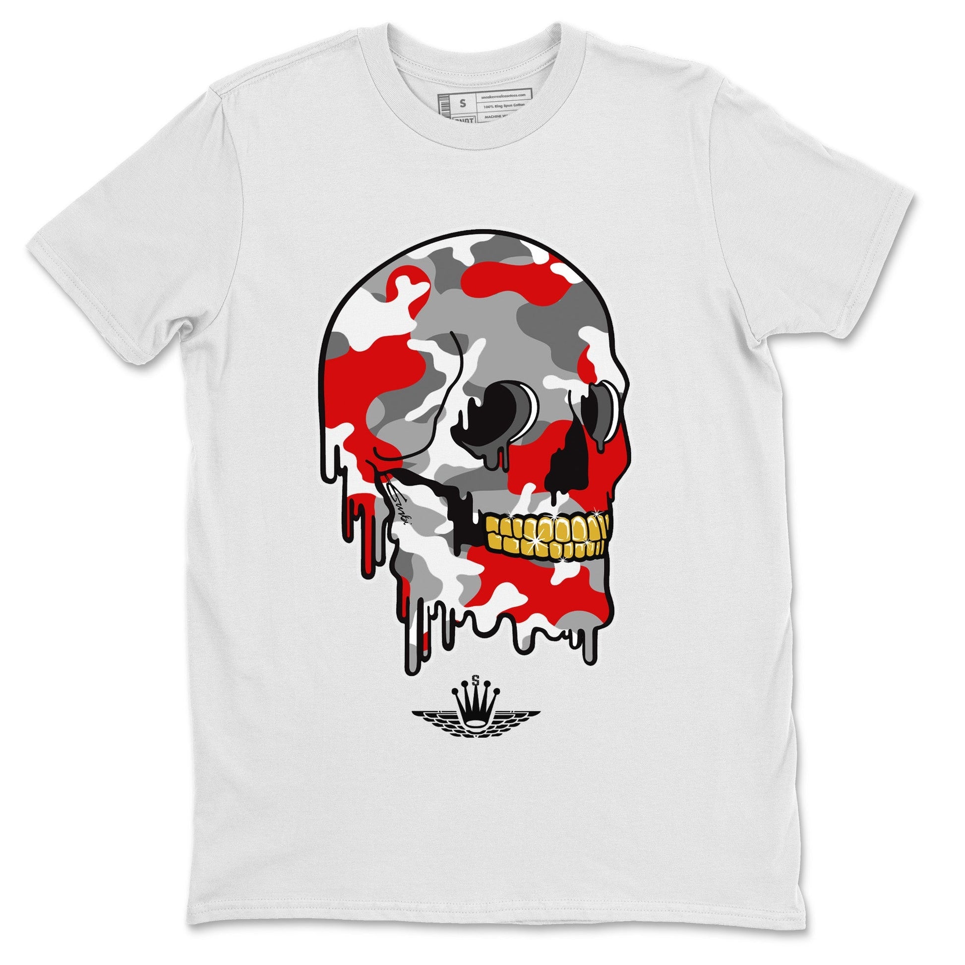 Jordan 9 Fire Red unique Halloween sneaker tee Dripping Camo Skull Sneaker Tees Jordan 9 Fire Red Sneaker Release Tees Unisex Shirts