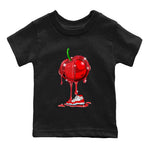 Air Jordan 11 Cherry Sneaker Match Tees Dripping Cherries Sneaker Tees 11s Retro Cherry SNRT Sneaker Release Tees Kids and Baby Youth Shirts Black 2