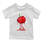 Air Jordan 11 Cherry Sneaker Match Tees Dripping Cherries Sneaker Tees 11s Retro Cherry SNRT Sneaker Release Tees Kids and Baby Youth Shirts White 2