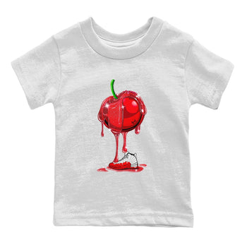 Air Jordan 12 Cherry Sneaker Match Tees Dripping Cherries Sneaker Tees Air Jordan 12 Cherry SNRT Sneaker Release Tees Kids and Baby Youth Shirts White 2