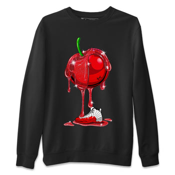Air Jordan 12 Cherry Sneaker Match Tees Dripping Cherries Sneaker Tees Air Jordan 12 Cherry SNRT Sneaker Release Tees Unisex Shirts Black 2