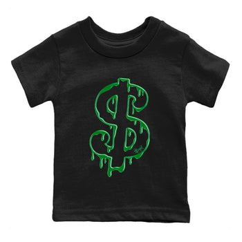 Air Jordan 1 Celtics Sneaker Match Tees Dripping Dollar Sneaker Tees Air Jordan 1 High OG Celtics Sneaker Release Tees Kids Shirts Black 2