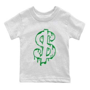 Air Jordan 1 Celtics Sneaker Match Tees Dripping Dollar Sneaker Tees Air Jordan 1 High OG Celtics Sneaker Release Tees Kids Shirts White 2