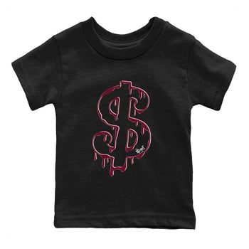 AJ1 Metallic Burgundy shirt to match jordans Dripping Dollar sneaker match tee Air Jordan 1 Metallic Burgundy SNRT Sneaker Tees baby toddler Black 2 cotton Shirt
