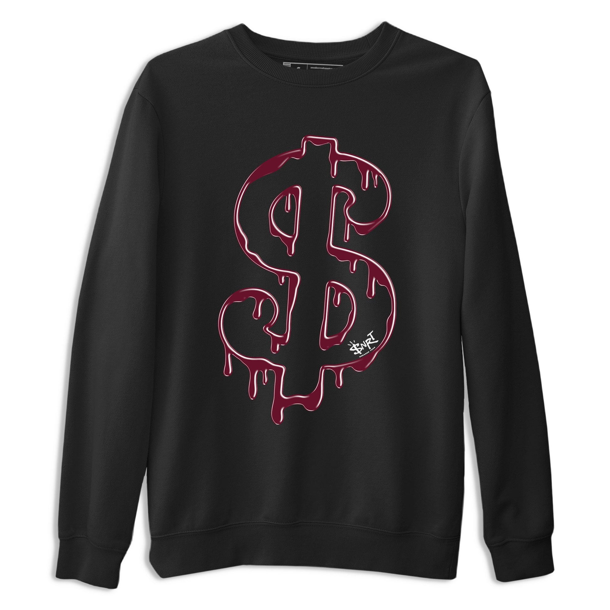 AJ1 Metallic Burgundy shirt to match jordans Dripping Dollar sneaker match tee Air Jordan 1 Metallic Burgundy SNRT Sneaker Tees unisex cotton Black 2 crew neck shirt