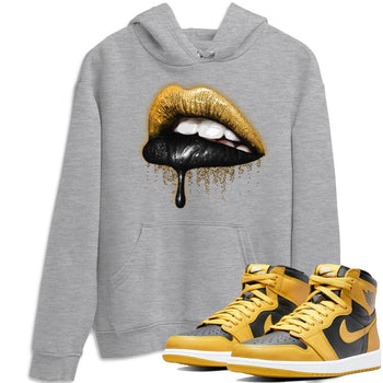 Jordan 1 Pollen Sneaker Match Tees Dripping Lips Sneaker Tees Jordan 1 Pollen Sneaker Release Tees Unisex Shirts