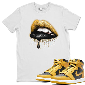 Jordan 1 Pollen Sneaker Match Tees Dripping Lips Sneaker Tees Jordan 1 Pollen Sneaker Release Tees Unisex Shirts