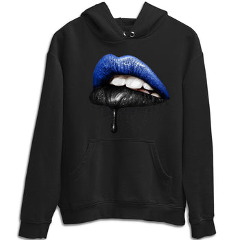 Jordan 1 Royal Black Sneaker Match Tees Dripping Lips Sneaker Tees Jordan 1 Royal Black Sneaker Release Tees Unisex Shirts