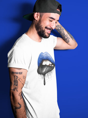 Jordan 1 Royal Black Sneaker Match Tees Dripping Lips Sneaker Tees Jordan 1 Royal Black Sneaker Release Tees Unisex Shirts