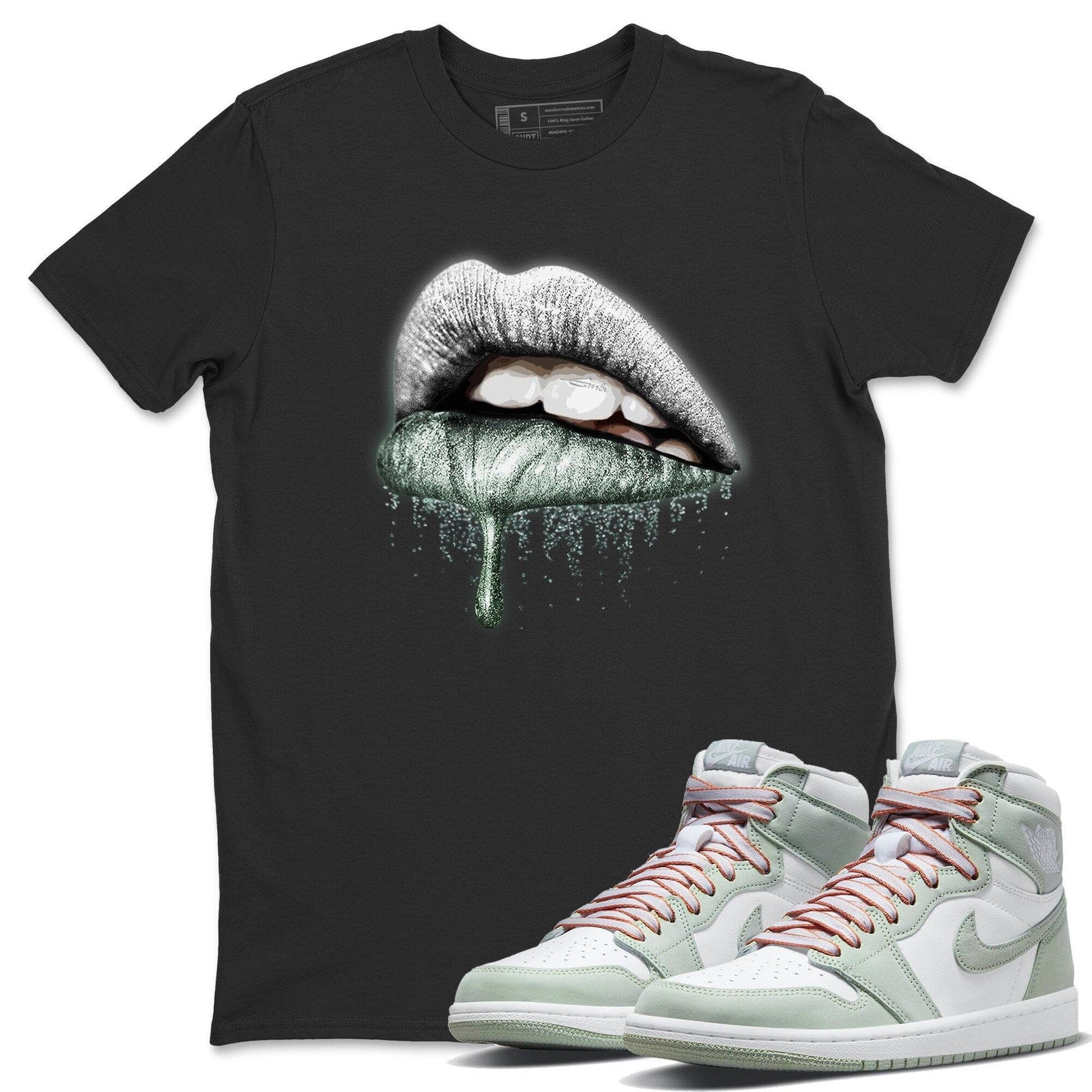 Jordan 1 Seafoam Sneaker Match Tees Dripping Lips Sneaker Tees Jordan 1 Seafoam Sneaker Release Tees Unisex Shirts