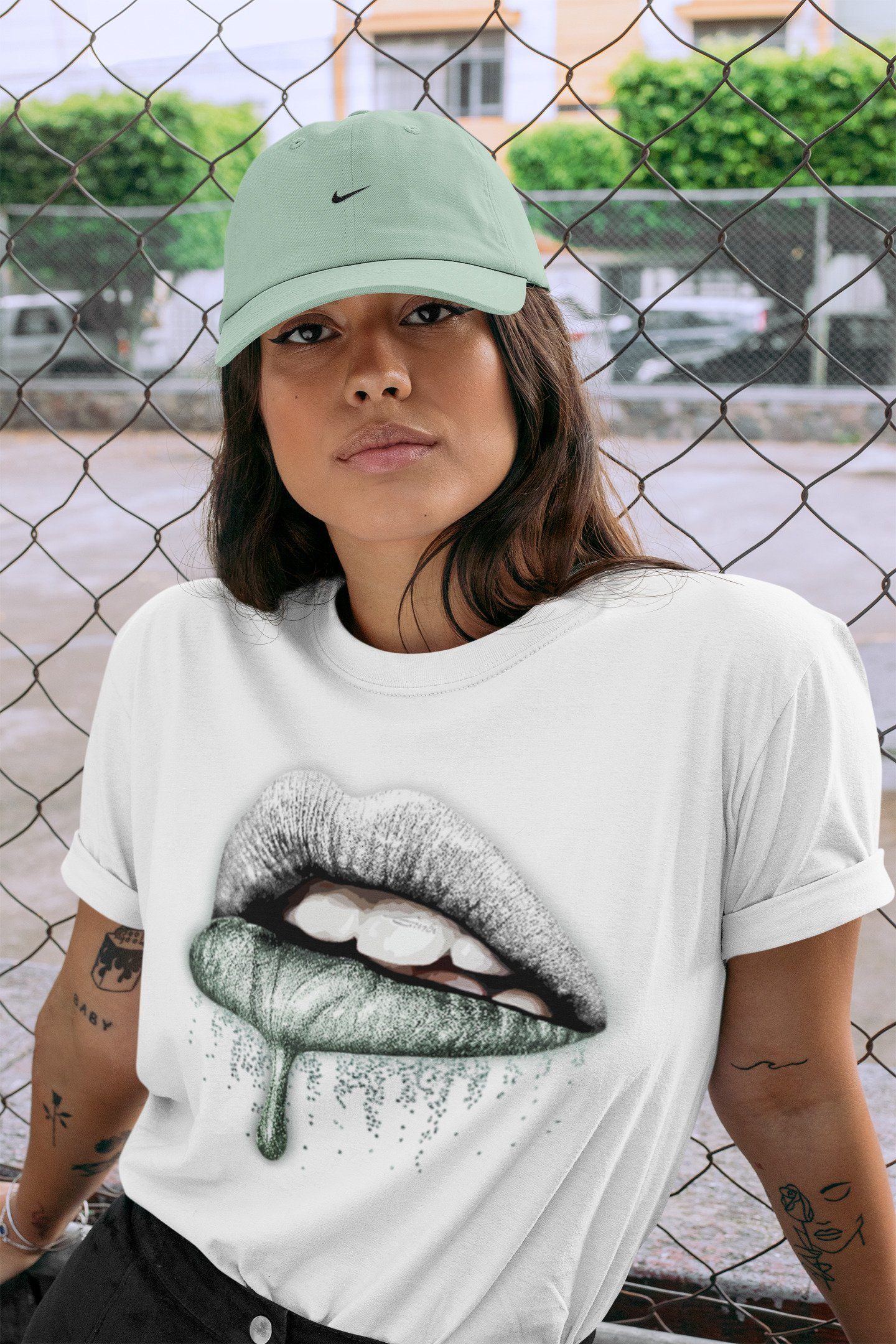 Jordan 1 Seafoam Sneaker Match Tees Dripping Lips Sneaker Tees Jordan 1 Seafoam Sneaker Release Tees Unisex Shirts