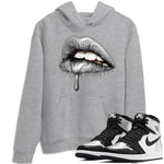 Jordan 1 Silver Toe Sneaker Match Tees Dripping Lips Sneaker Tees Jordan 1 Silver Toe Sneaker Release Tees Unisex Shirts