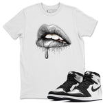 Jordan 1 Silver Toe Sneaker Match Tees Dripping Lips Sneaker Tees Jordan 1 Silver Toe Sneaker Release Tees Unisex Shirts