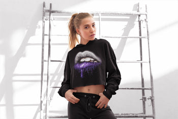 Jordan 1 WMNS Court Purple Sneaker Match Tees Dripping Lips Sneaker Tees Jordan 1 WMNS Court Purple Sneaker Release Tees Women's Shirts