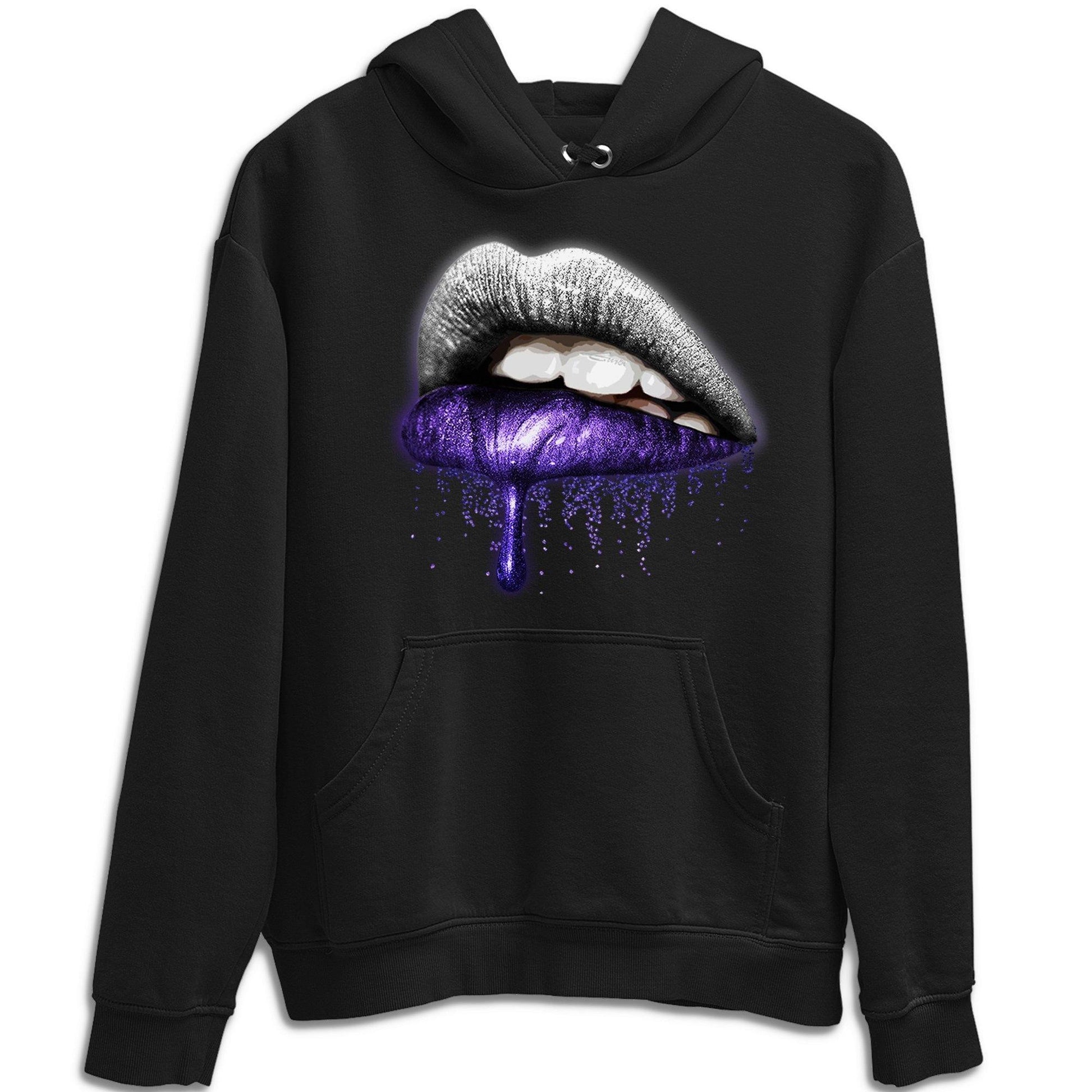 Jordan 1 WMNS Court Purple Sneaker Match Tees Dripping Lips Sneaker Tees Jordan 1 WMNS Court Purple Sneaker Release Tees Unisex Shirts