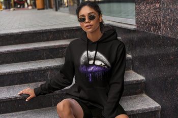 Jordan 1 WMNS Court Purple Sneaker Match Tees Dripping Lips Sneaker Tees Jordan 1 WMNS Court Purple Sneaker Release Tees Unisex Shirts