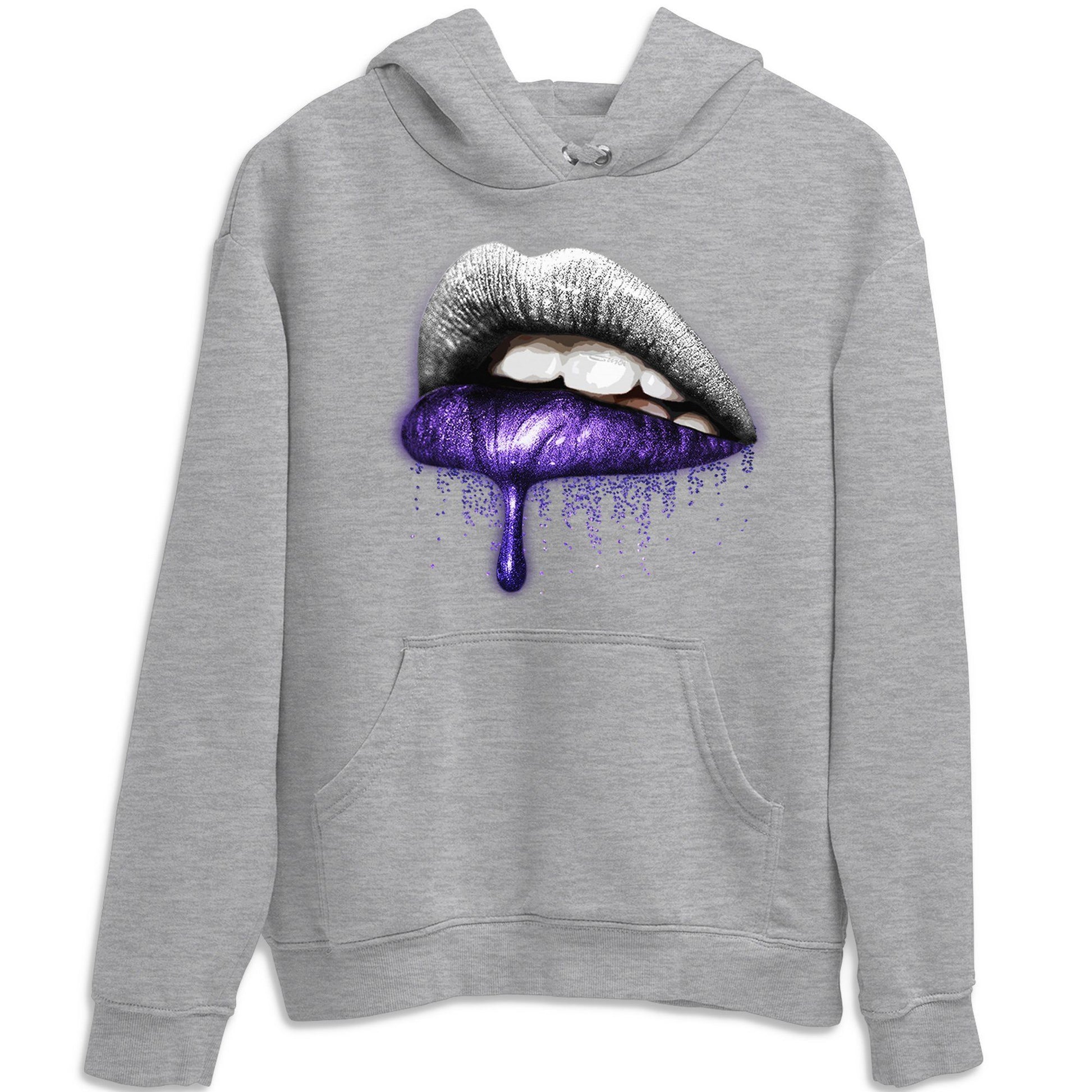Jordan 1 WMNS Court Purple Sneaker Match Tees Dripping Lips Sneaker Tees Jordan 1 WMNS Court Purple Sneaker Release Tees Unisex Shirts