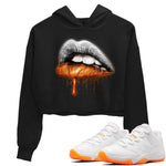 Jordan 11 Citrus Sneaker Match Tees Dripping Lips Sneaker Tees Jordan 11 Citrus Sneaker Release Tees Women's Shirts