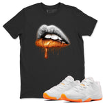 Jordan 11 Citrus Sneaker Match Tees Dripping Lips Sneaker Tees Jordan 11 Citrus Sneaker Release Tees Unisex Shirts