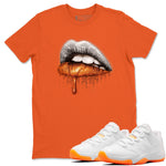 Jordan 11 Citrus Sneaker Match Tees Dripping Lips Sneaker Tees Jordan 11 Citrus Sneaker Release Tees Unisex Shirts